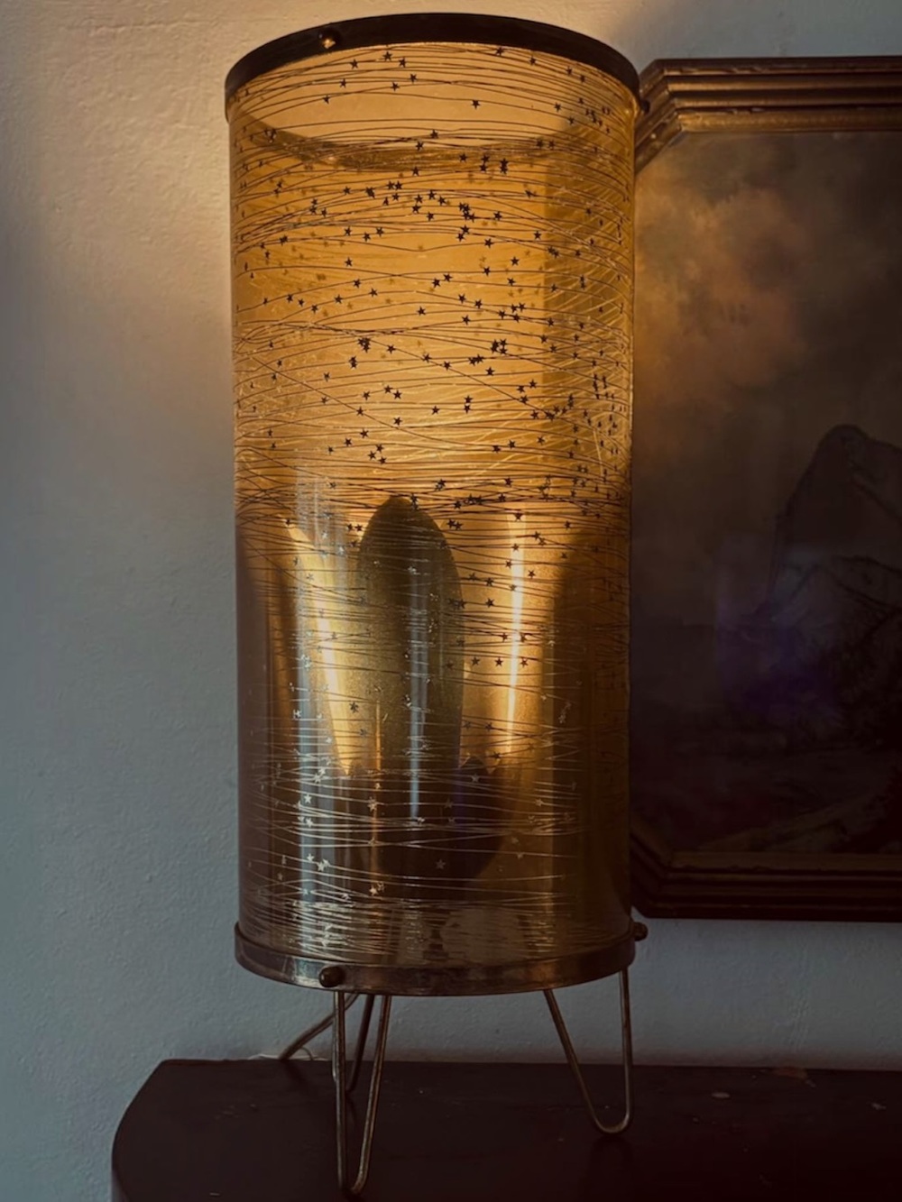 Mid Century Modern Atomic Starburst Hairpin Lamp
